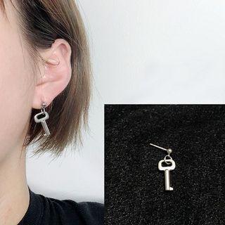 Stainless Steel Key Dangle Earring