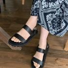 Dual-strap Lug-sole Sandals