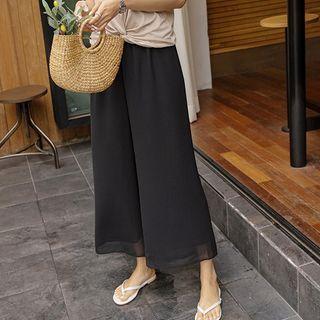 Band-waist Chiffon Culottes