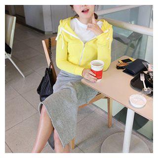 Set: Zip Hoodie + Midi Skirt