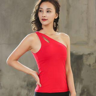 Single-shoulder Sports Tank Top