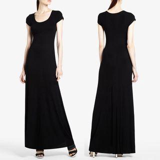 Cap-sleeve A-line Maxi Dress