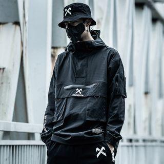 Lettering Cargo Hoodie