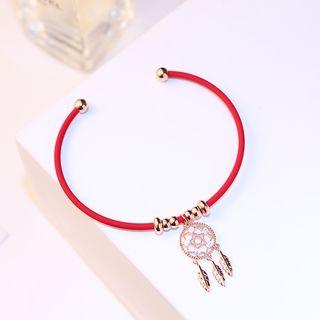Rhinestone Dreamcatcher Charm Bracelet As Shown In Figure - One Size