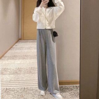 Set: Zip Jacket + Wide Leg Sweatpants