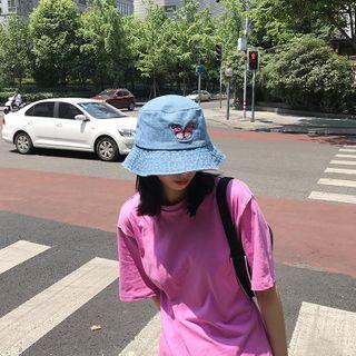 Butterfly Embroidered Bucket Hat