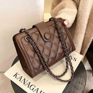 Quilted Faux Leather Shouder Bag