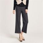 Band-waist High-rise Wide-leg Pants