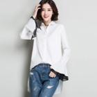 Panel Frill Sleeve Blouse