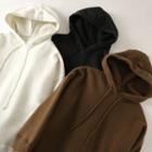 Striped Panel Hooded Sweater