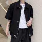 Short-sleeve Buckled Jacket
