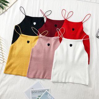 Heart-embroider Camisole Top