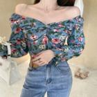 Floral Print Twisted Blouse