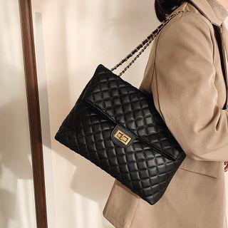 Quitled Flap Crossbody Bag