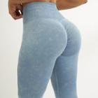 High-waist Washed Yoga Pants