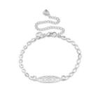 Simple And Fashion Geometric Hollow Texture Anklet Silver - One Size