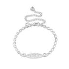 Simple And Fashion Geometric Hollow Texture Anklet Silver - One Size