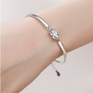 Rhinestone Heart Bracelet As Shown In Figure - One Size