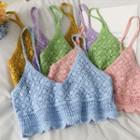 Open-knit Crop Top In 6 Colors