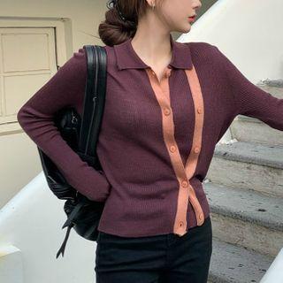 Collared Asymmetric Cardigan