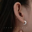 Rhinestone Stud Earring / Mini Hoop Earring