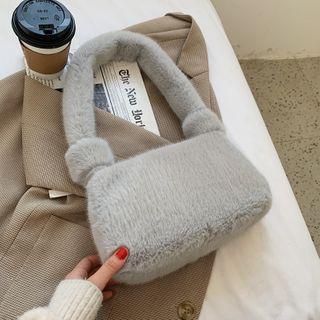 Plain Fluffy Shoulder Bag