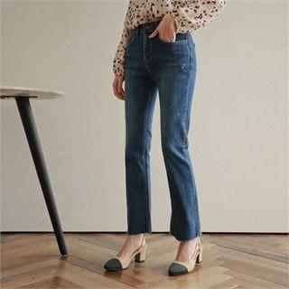 Hidden-band Semi Boot-cut Jeans