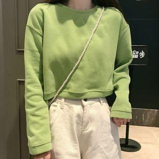 Crop Plain Pullover