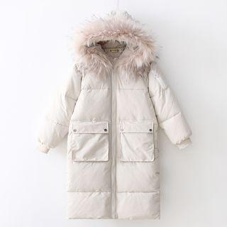 Furry-trim Hooded Padded Parka