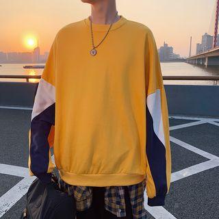 Long-sleeve Color-block Sweatshirt