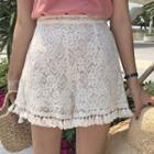 Tasseled Lace Shorts
