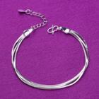 925 Sterling Silver Layered Anklet / Bracelet