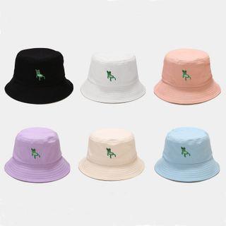 Fox Embroidered Bucket Hat