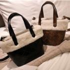 Furry Quilted Tote Bag