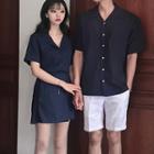 Couple Matching Short-sleeve Shirt / Mini Dress