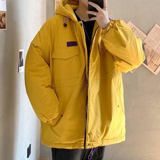 Padded Hooded Zip Cargo Jacket