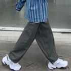 Pocket-detail Pinstripe Denim Jacket / Jogger Pants