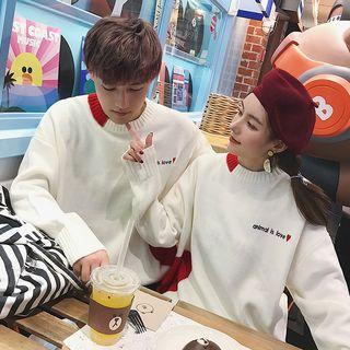 Couple Matching Heart Print Sweater