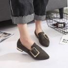 Buckle Pointy Loafers