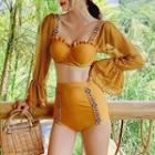 Long-sleeve Embellished Bikini