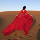 Long-sleeve V-neck A-line Midi Dress / Shawl / Set
