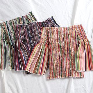 Striped Smocked Blouse