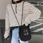Canvas Print Bucket Bag Black - One Size