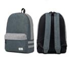 Contrast-trim Denim Backpack