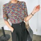 Multicolor Chunky-knit Top