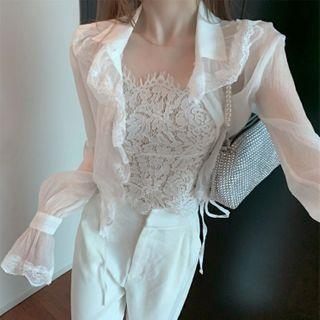 Halter Lace Top / Light Jacket