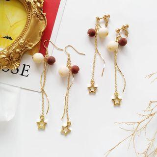 Alloy Star & Bead Fringed Earring