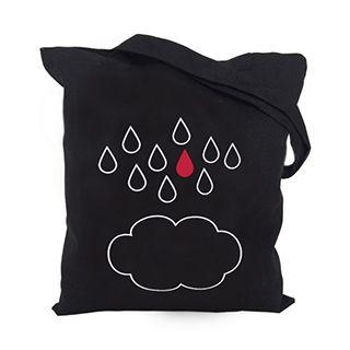 Rain Print Canvas Shopper Bag