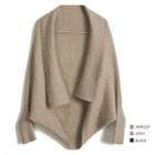 Batwing-sleeve Knit Cape