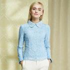 Embroidered-collar Lace Blouse
